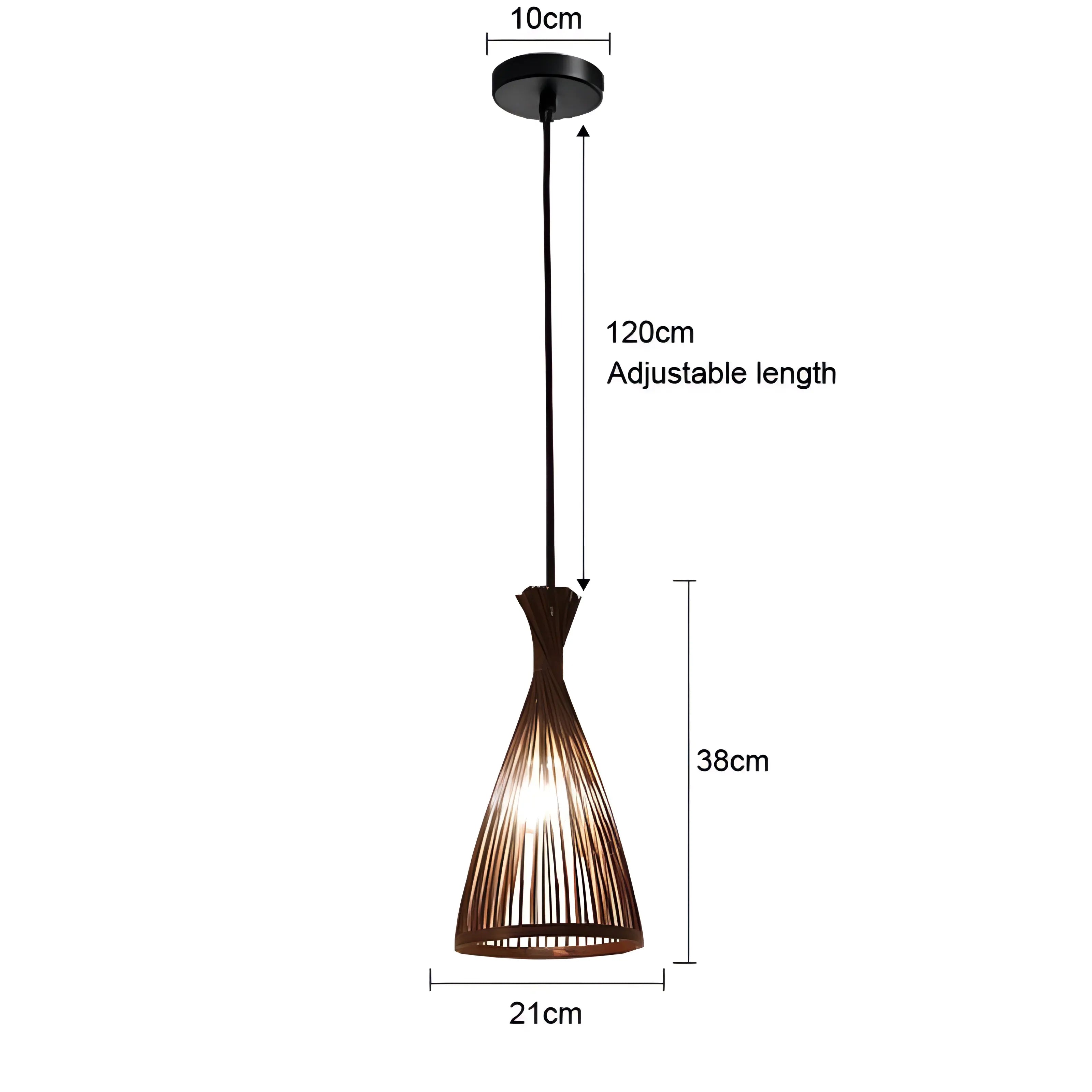 Emily - Hanging Bamboo Weaving Pendant Light