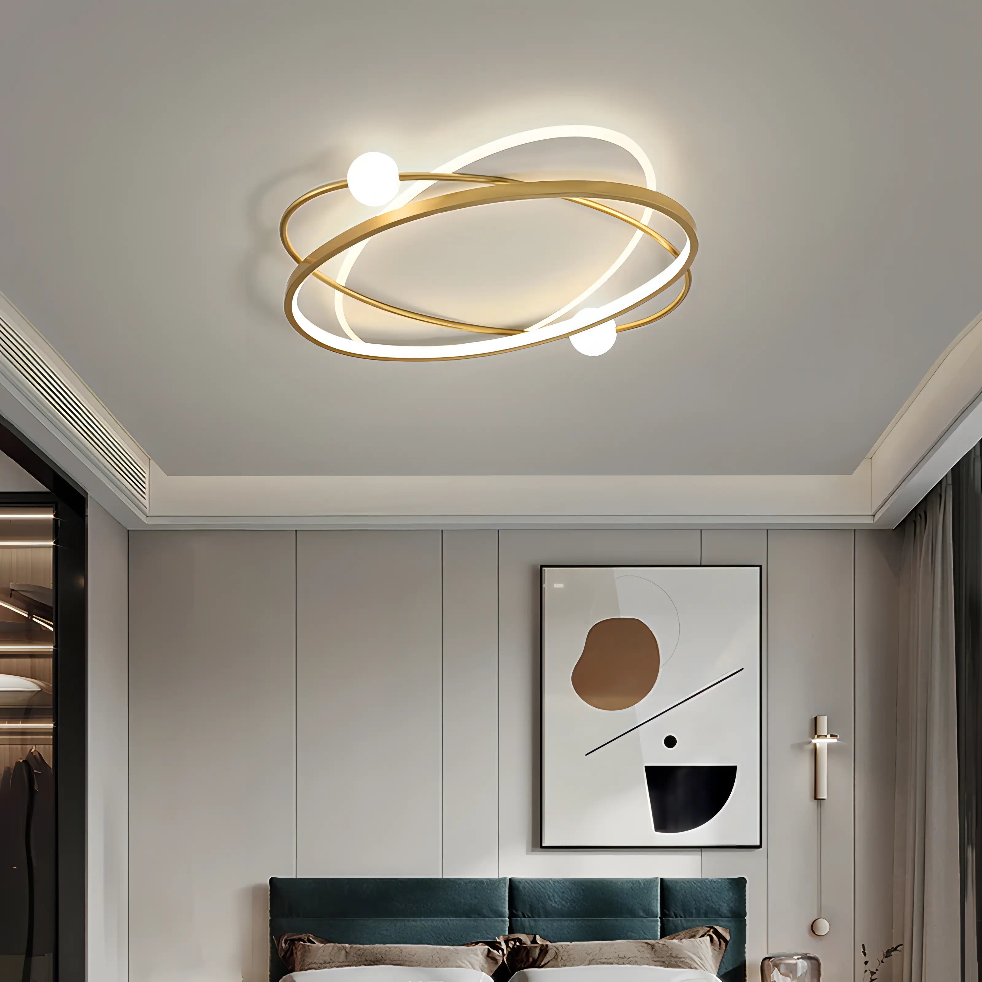 Toledo - Modern Thin Crossed Round Ceiling Light