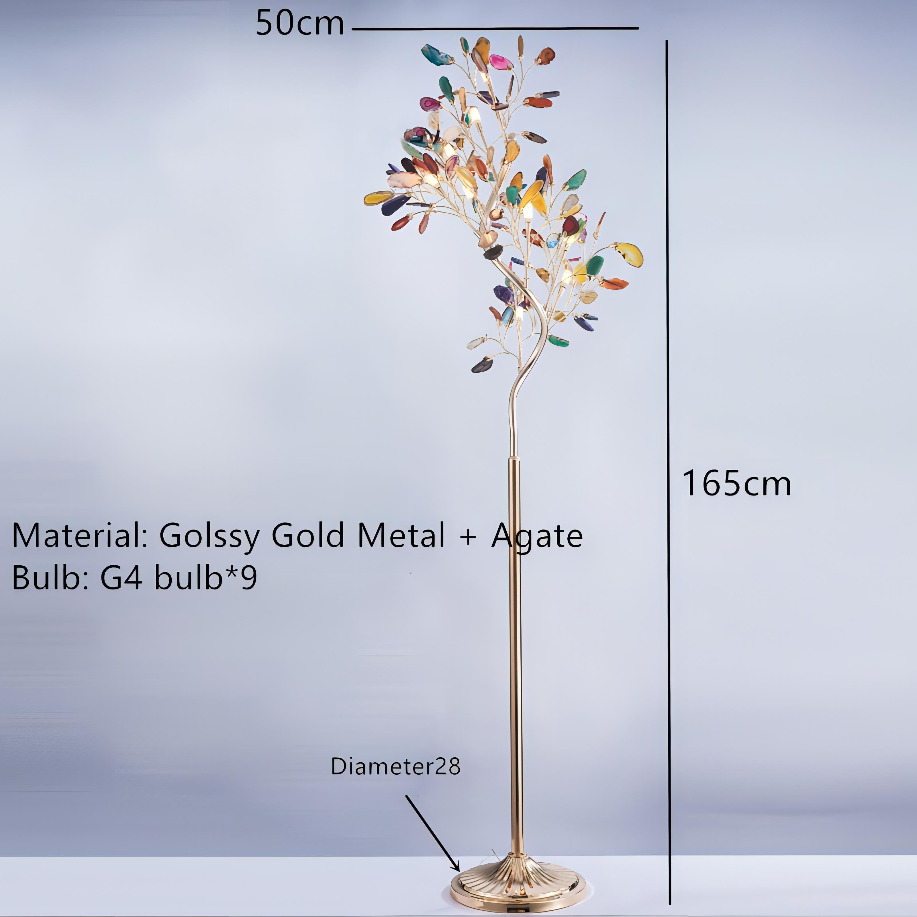 Idris - Colourful Glass Petal Flower Floor & Table Light