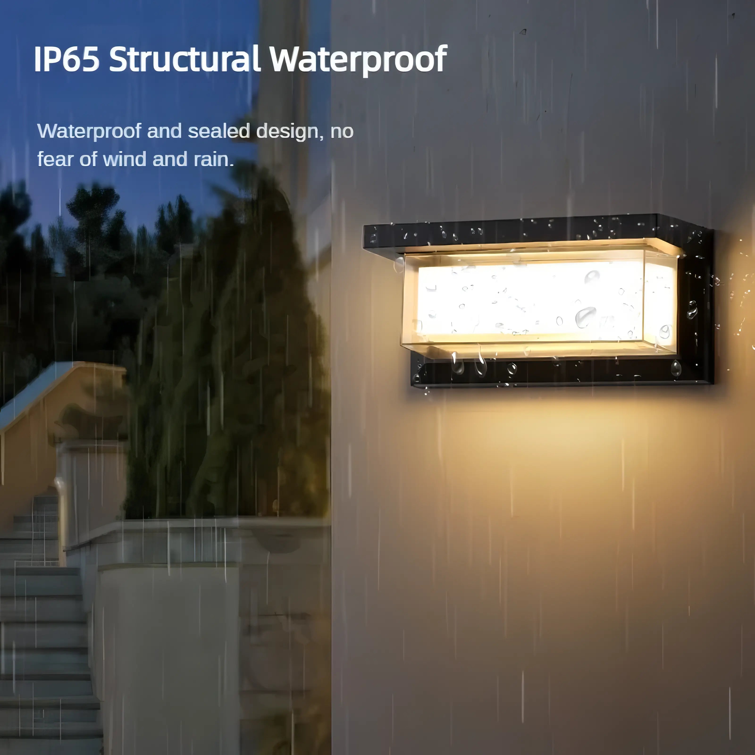 Ngo - Smart LED Outdoor Rectangle Wall Light