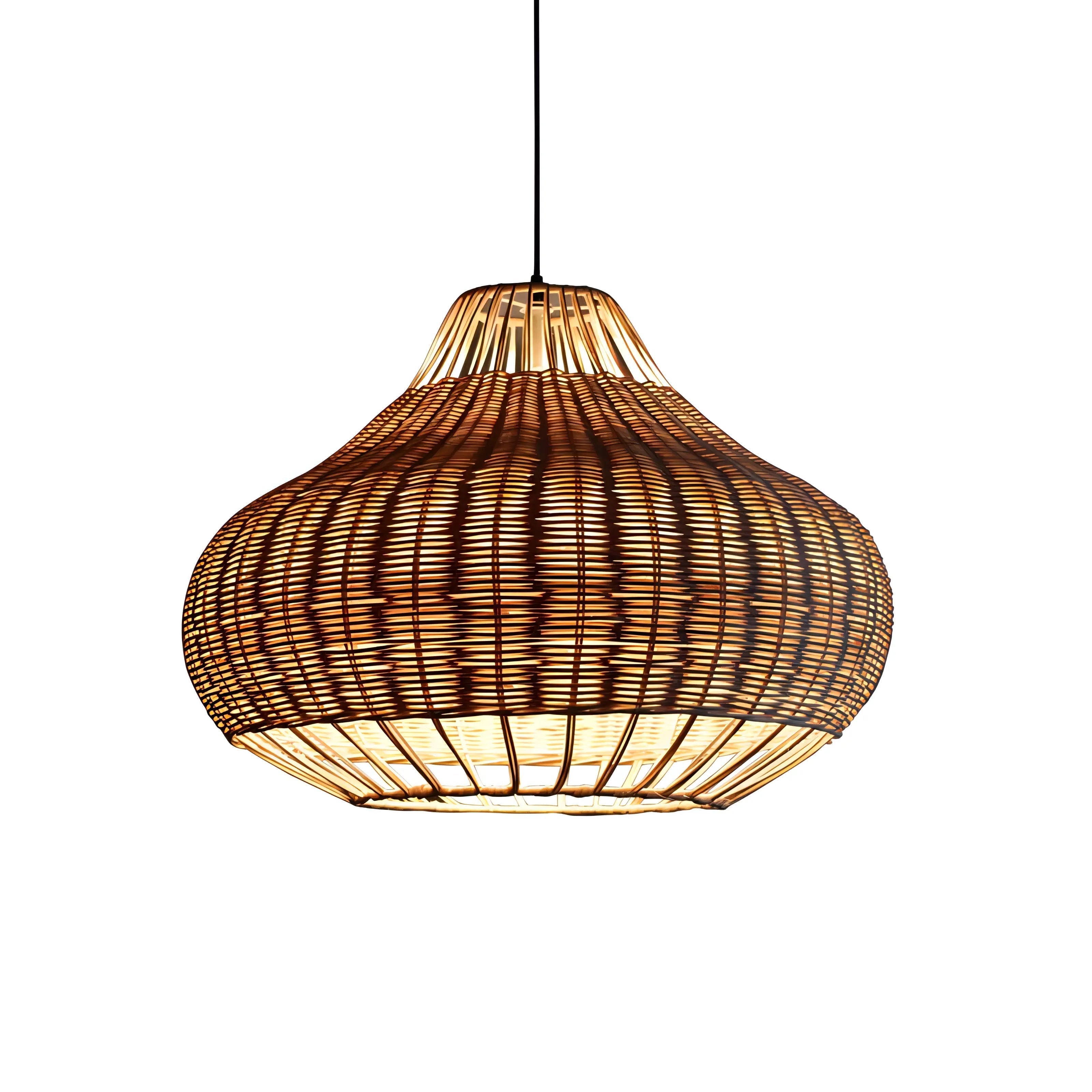 Tolliver - Rattan Woven Pendant Ceiling Light Southeast Asia Style