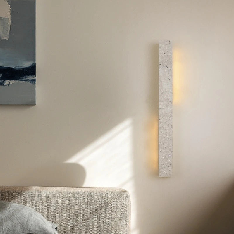 Malachi - Natural Thin Stone Slit LED Wall Light Modern Strip
