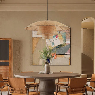 Ildo - Rattan Pendant Tiered Shade Ceiling Light