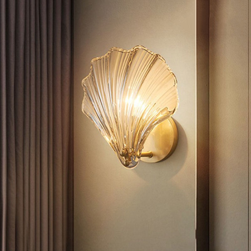 COAXOCH - Modern Minimalist Glass Shell Gold Wall Light
