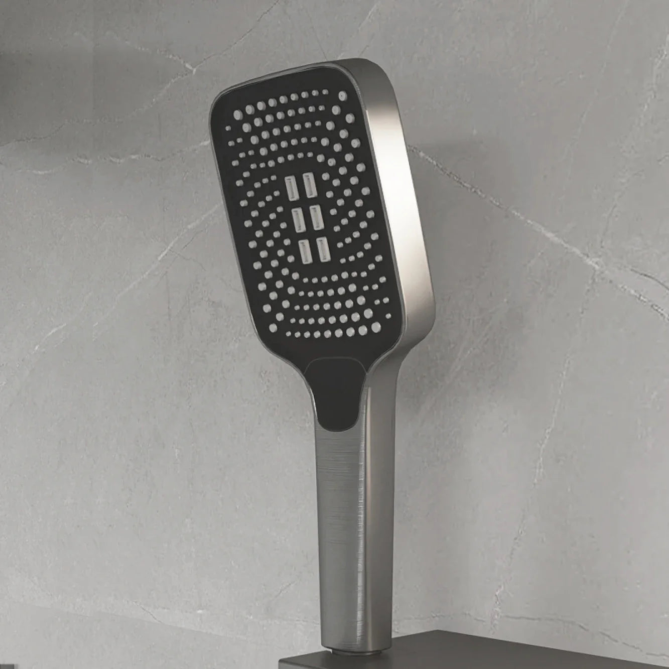 Harden - Modern Brass Wall Mounted Black Shower System with Thermostatic Controls