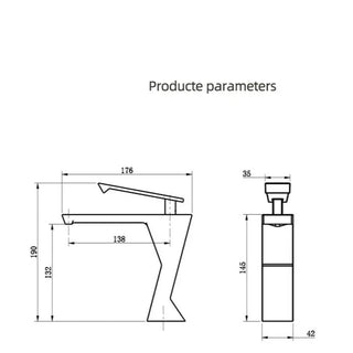 Jonas - Modern Geometric Sleek Single Lever Waterfall Basin Tap