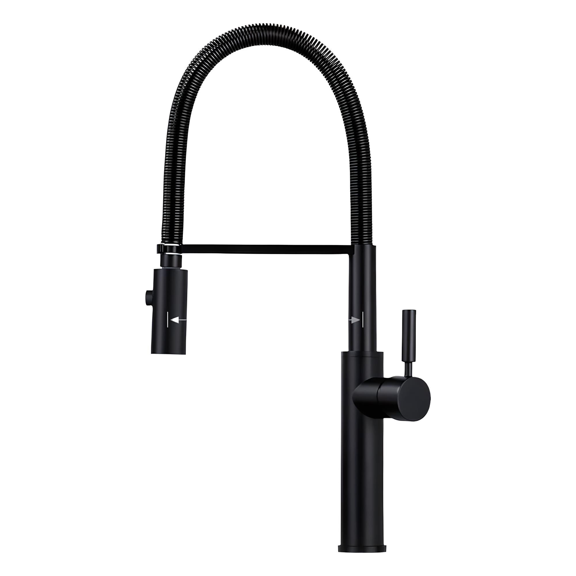 Jarrell - Brushed Gold Pull Out Hot & Cold Single Handle Mixer Kitchen Tap