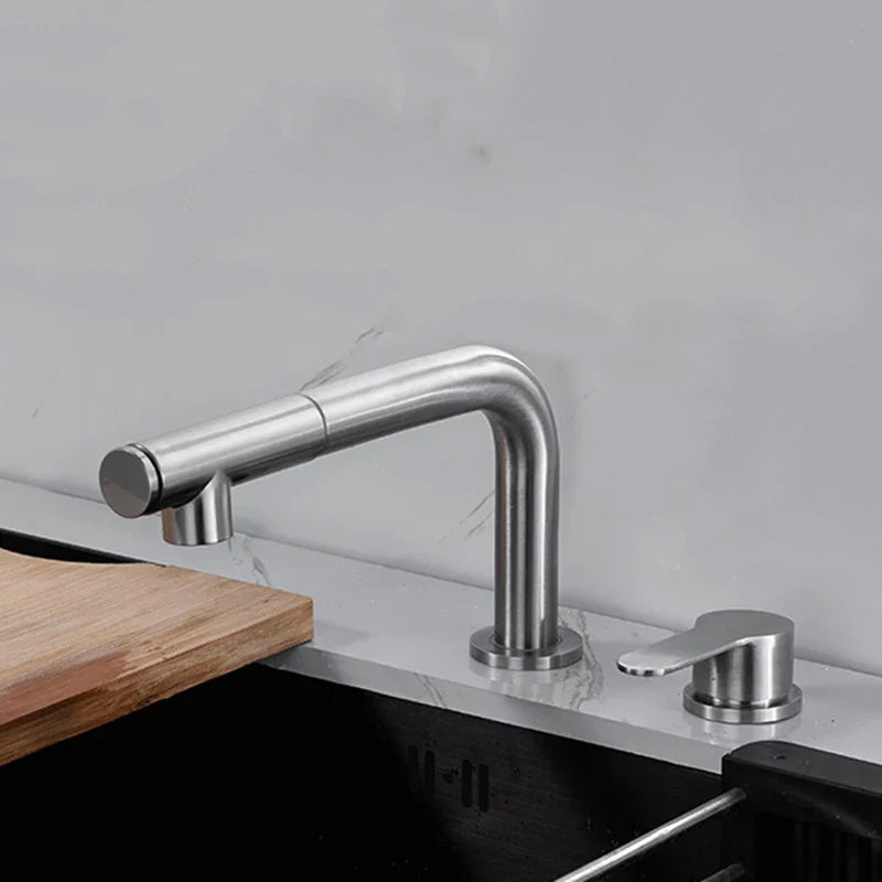 Padron - Stainless Steel Pull Out Hot & Cold Mixer Kitchen Tap
