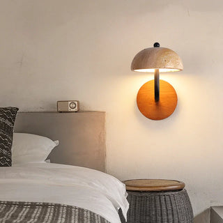 Marli - Vintage Retro Mushroom Shape Natural Stone Wall Light