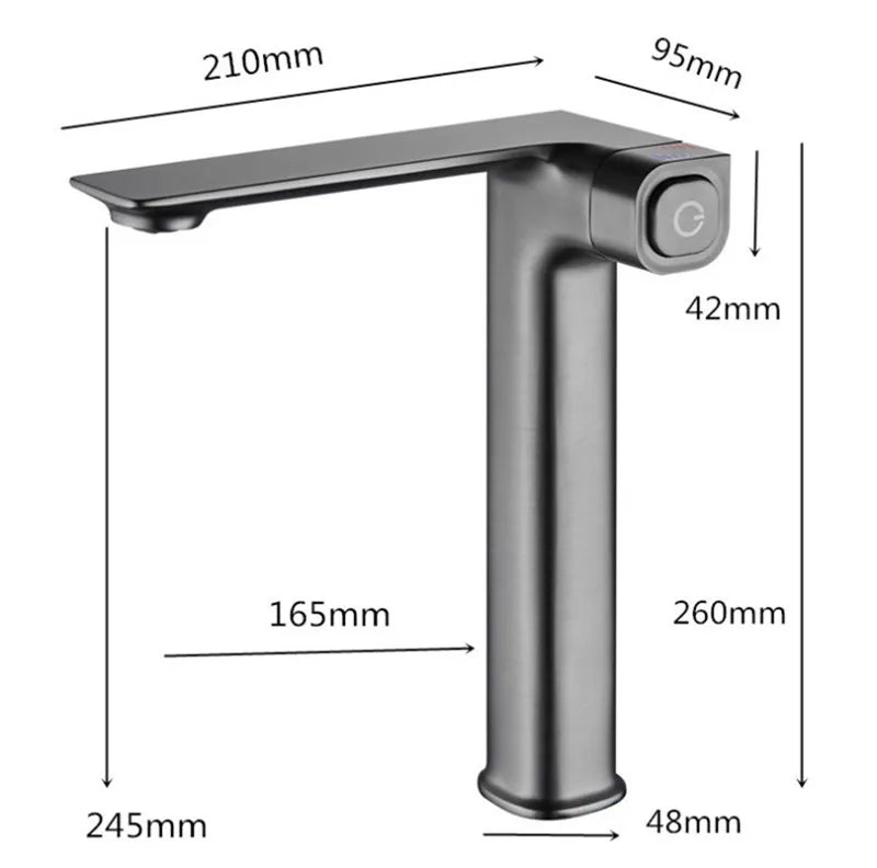 Zhuri - Sink Mixer Push-Button Modern Tap