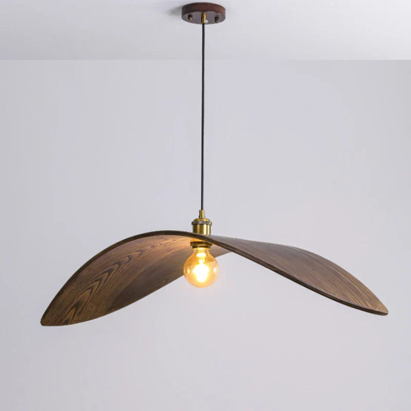 Iliana - Bird Curved Wood Style Hanging Pendant Ceiling Light