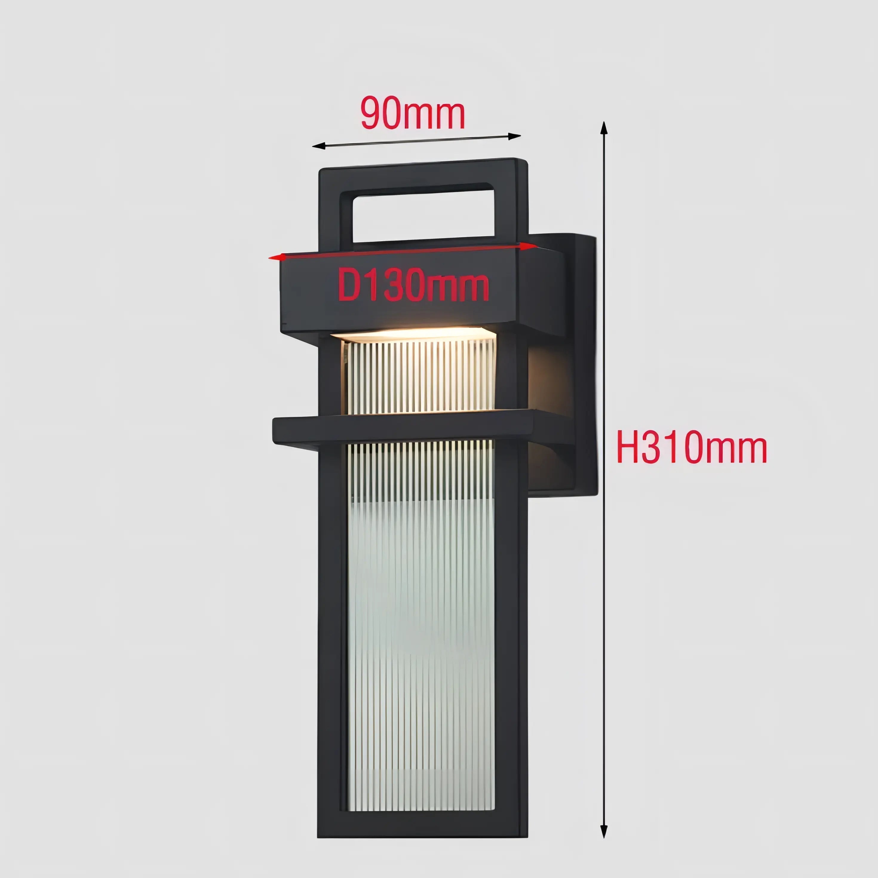 Maribel - Black Caged Glass Outdoor Wall Light