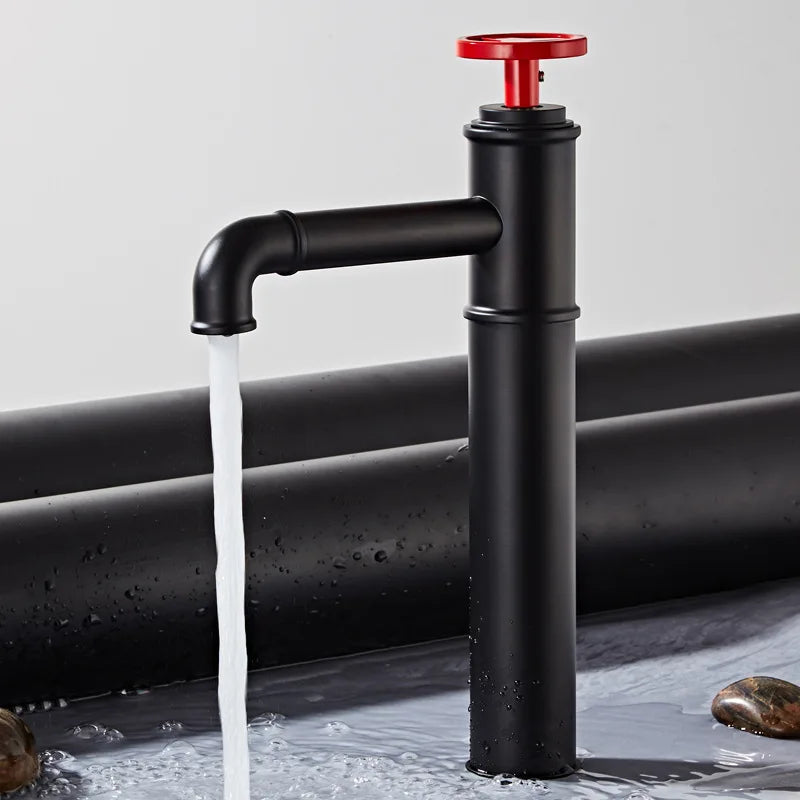 Jena - Industrial Style Single Handle Black Basin Mixer Tap