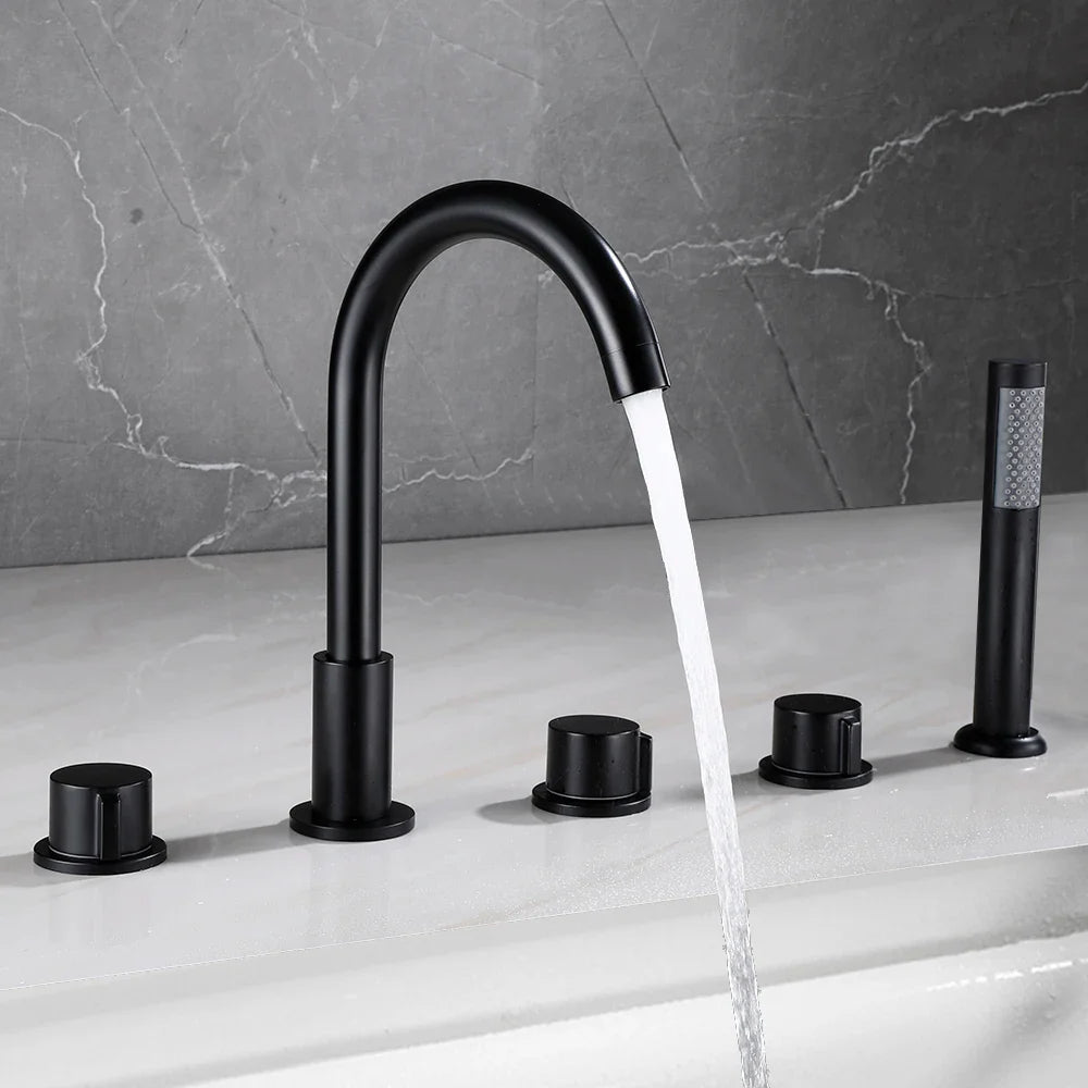 Nolan - Modern 5 Piece Bathtub Tap/Shower Set