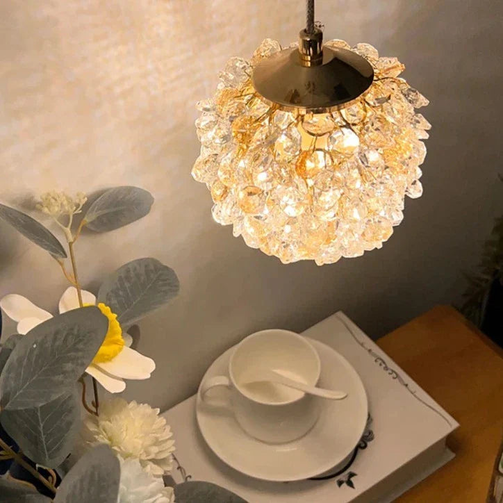 Hannah - Modern Gold Crystal Ball Pendant Ceiling Light