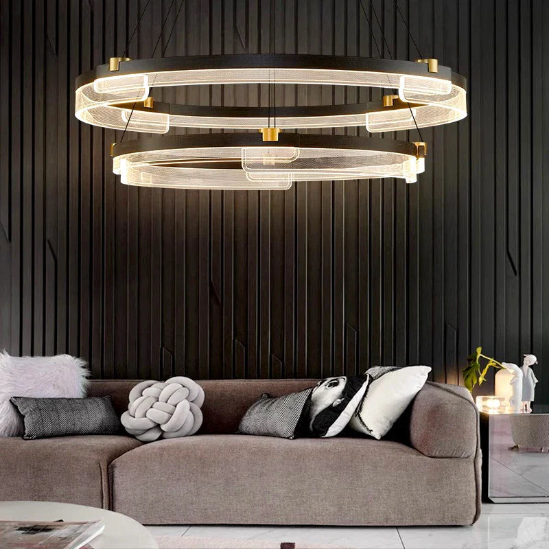 Serena - Modern Hanging Round LED Ceiling Chandelier
