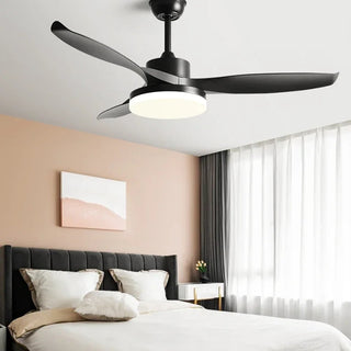 Johana - Modern 3-Blade Ceiling Fan with Integrated Round LED Light