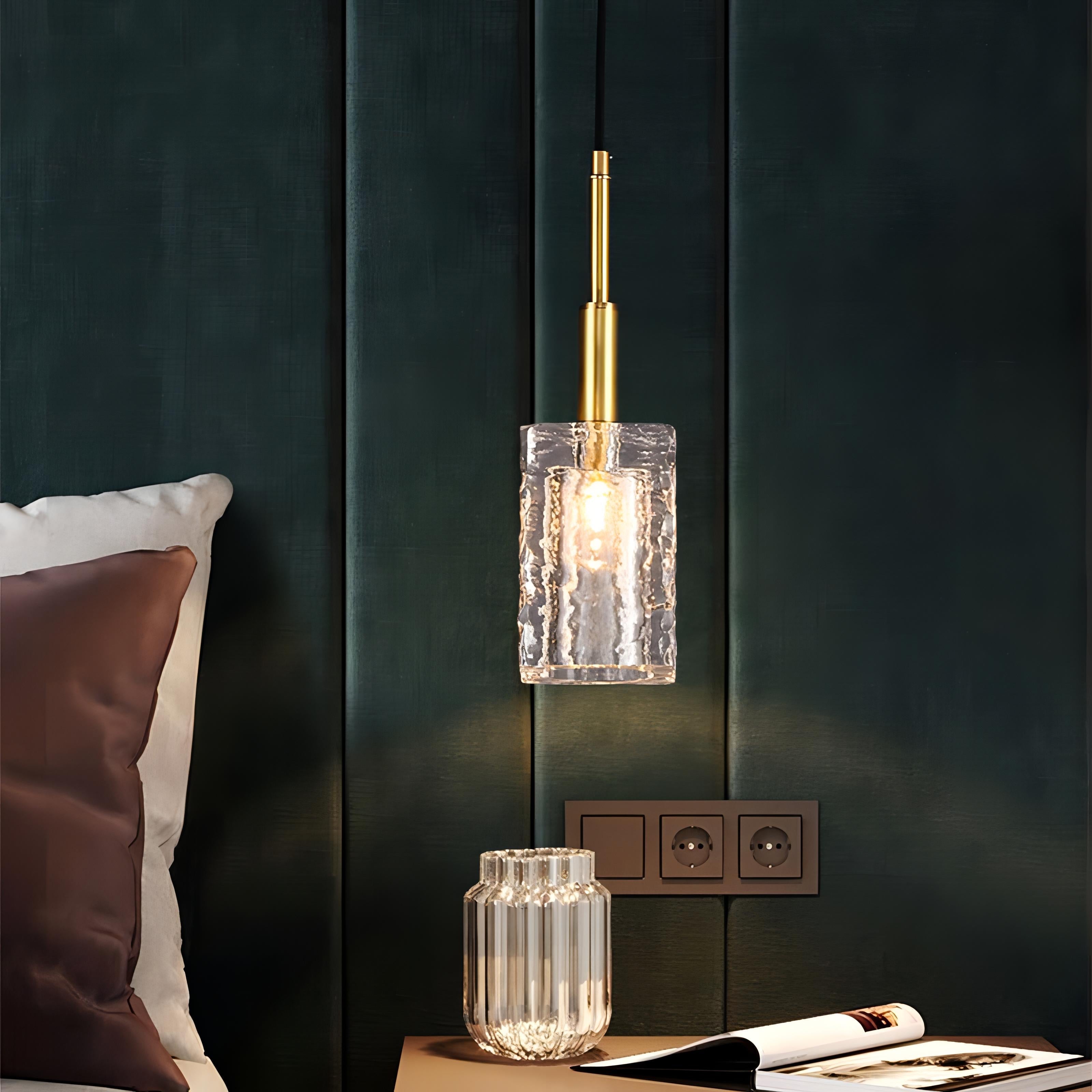 Aarav - Gold Glass Hanging Pendant Ceiling Light