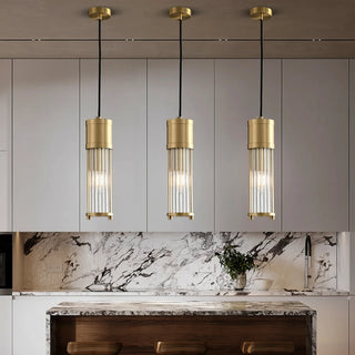 Louise - Modern Caged Glass Pendant Hanging Ceiling Light