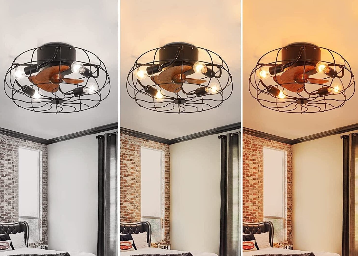 Sanaya - Industrial Retro Ceiling Fan Light