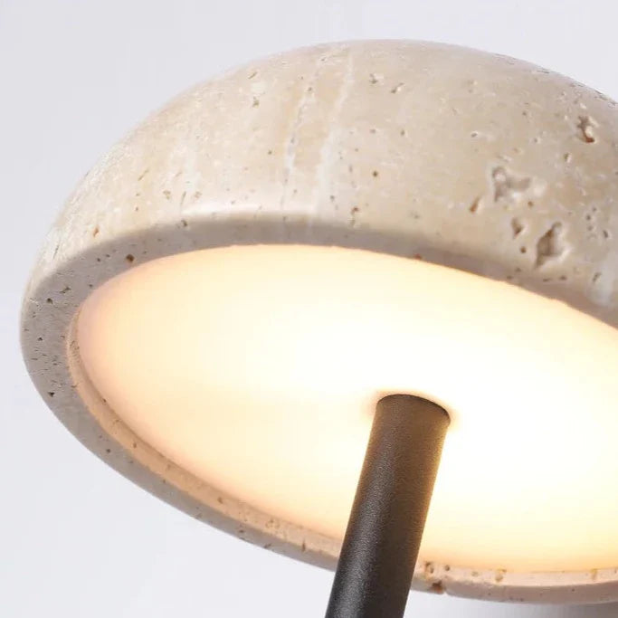 Marli - Vintage Retro Mushroom Shape Natural Stone Wall Light