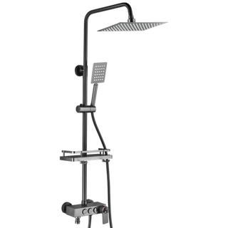 Rangel - Modern Wall Mounted Stainless Steel Shower Set Multi Function Dual Head