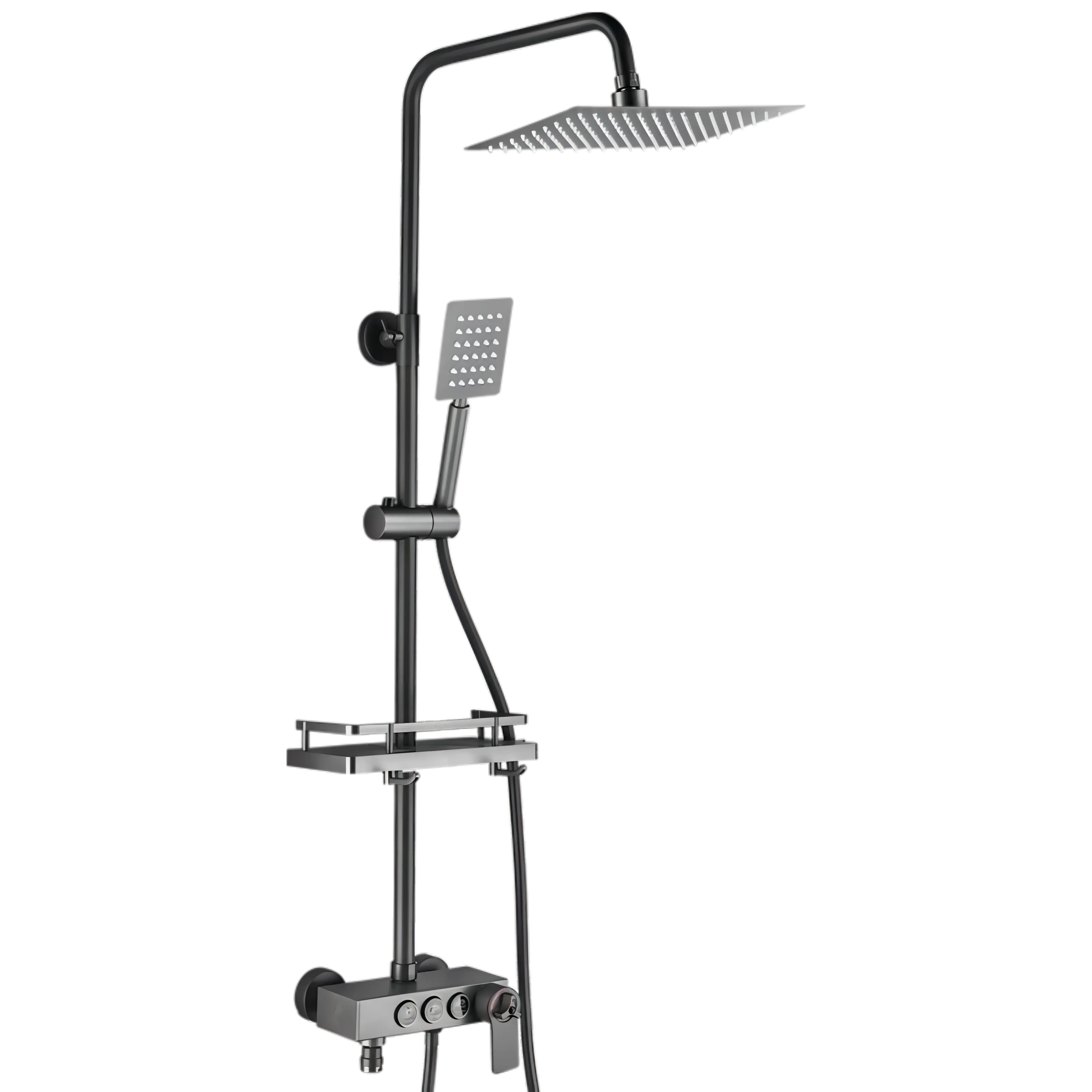 Rangel - Modern Wall Mounted Stainless Steel Shower Set Multi Function Dual Head