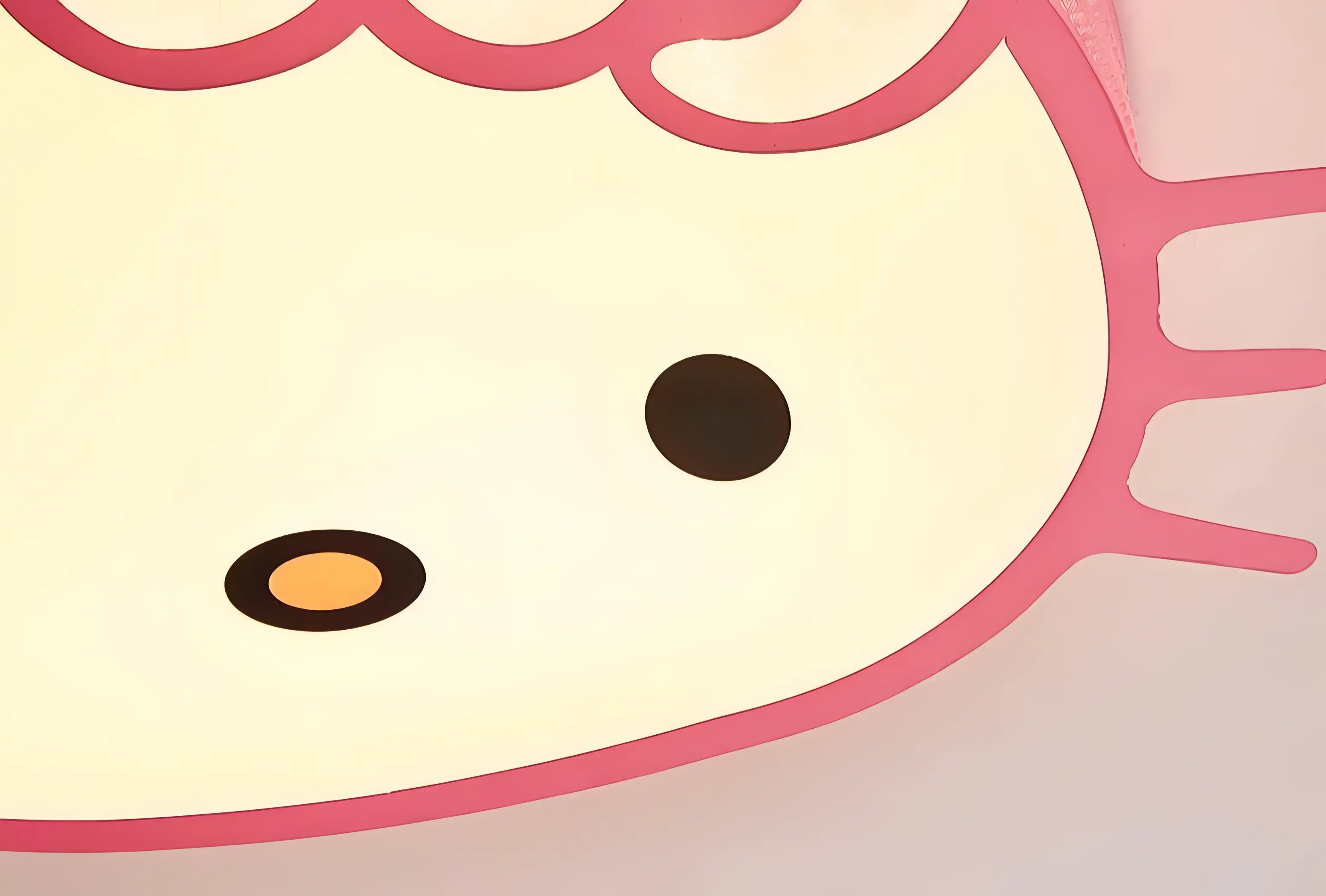 Reedy - Pink Kitten Children's Bedroom Ceiling Light