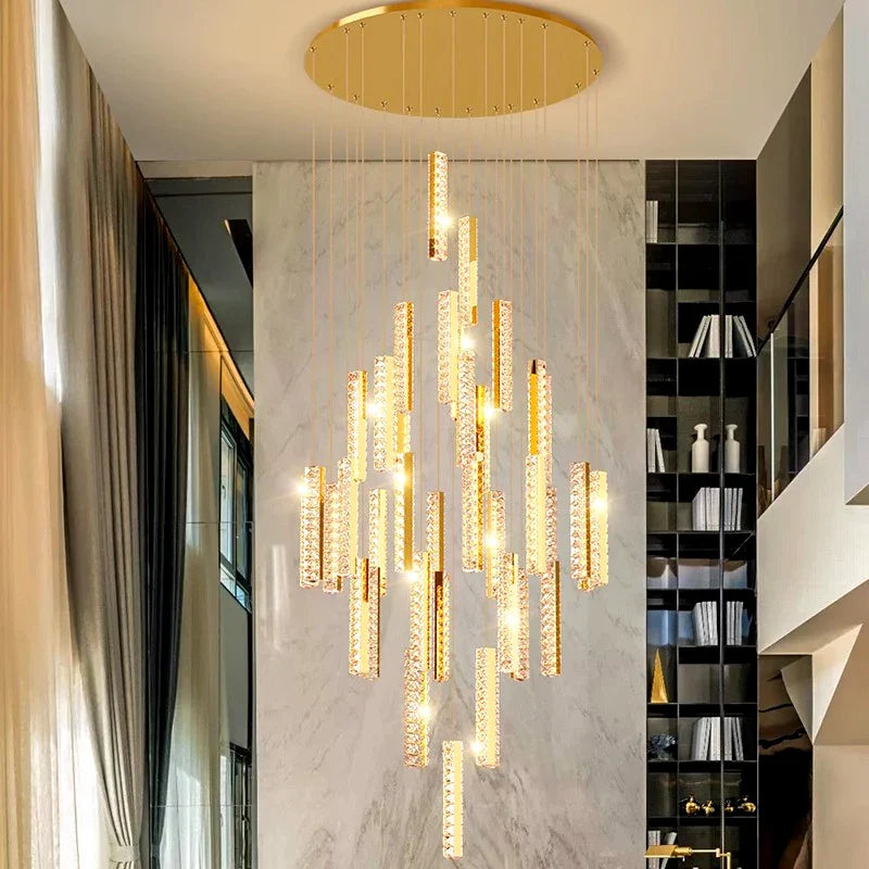 Garcia - Modern Gold Bar Hanging Ceiling Light Chandelier