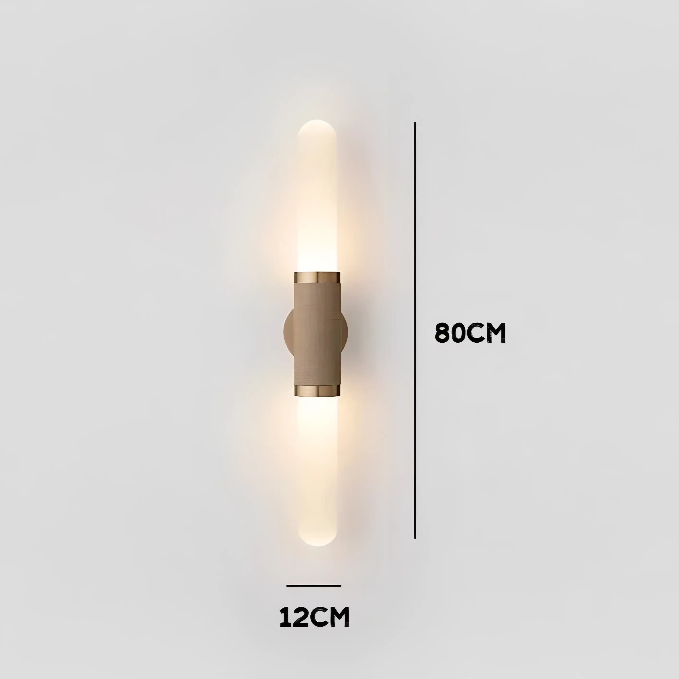 Shira - Modern Gold Tube Milk Glass Wall Light