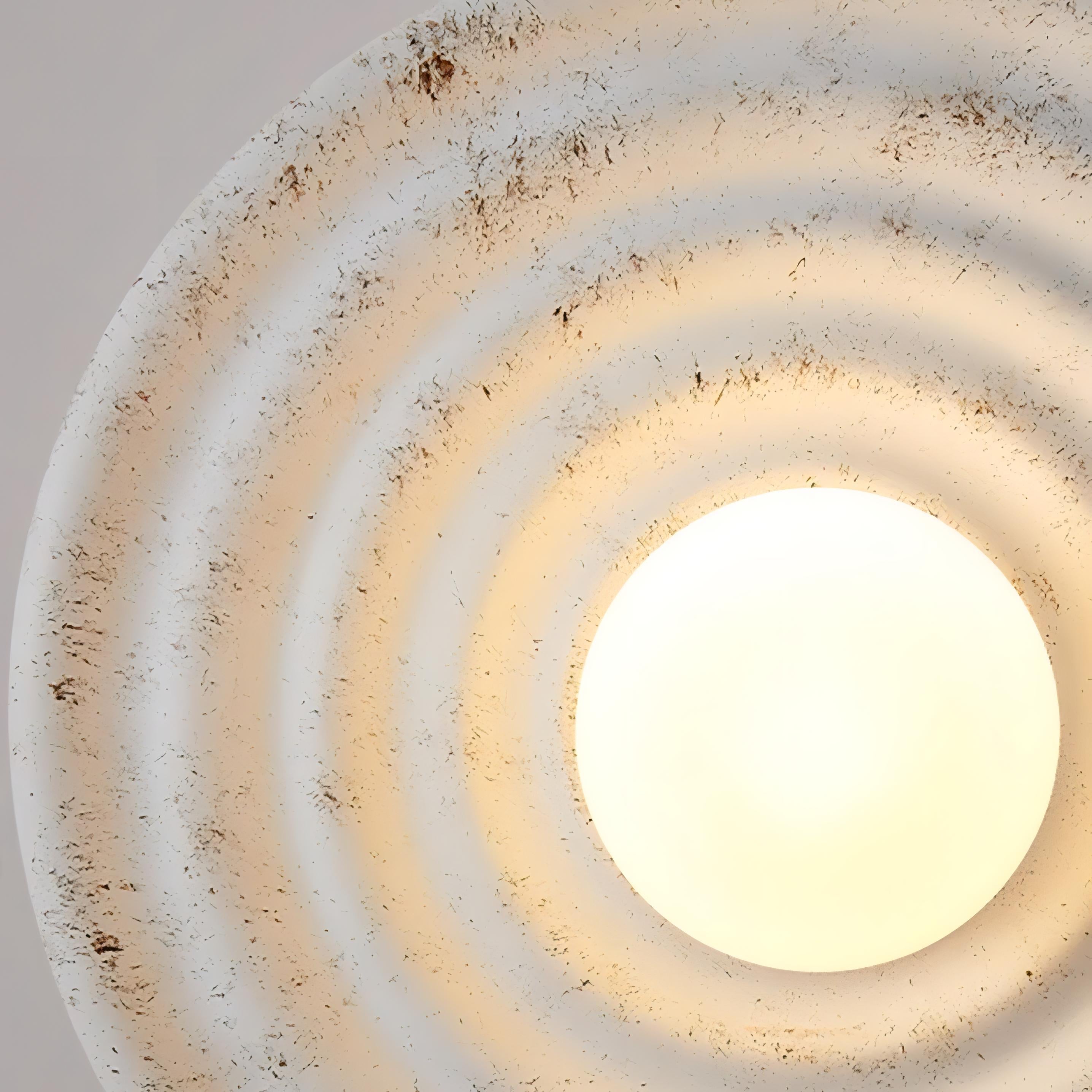 Hamidah - White Wabi-Sabi Round Retro Wall Light
