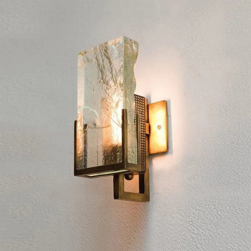 Yadira - Modern Gold Frosted Glass Style Wall Light