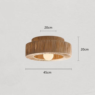 AWITI - Handmade Woven Round Tiered Ceiling Light