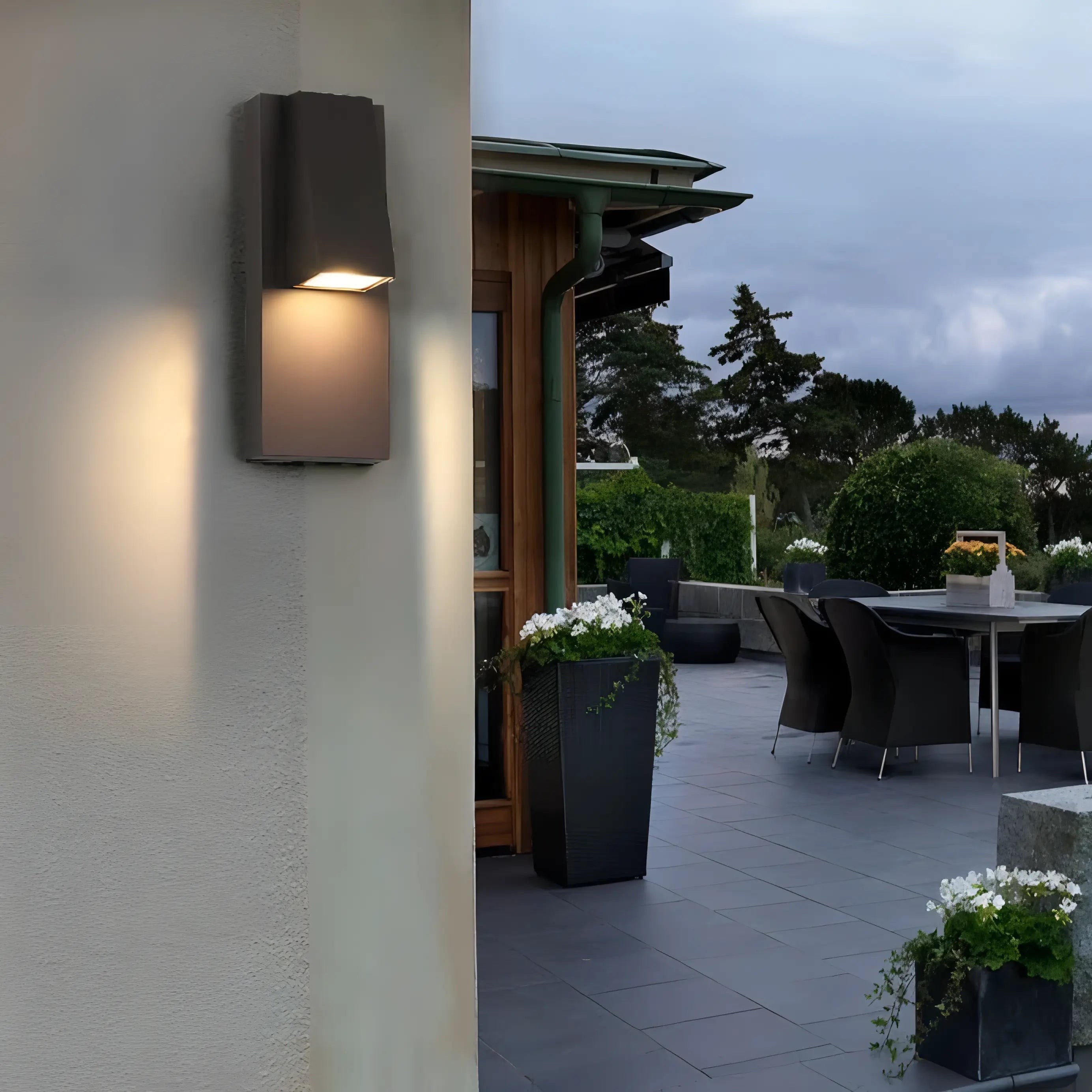 Wallis - Black Modern Outdoor Downlight Wall Light