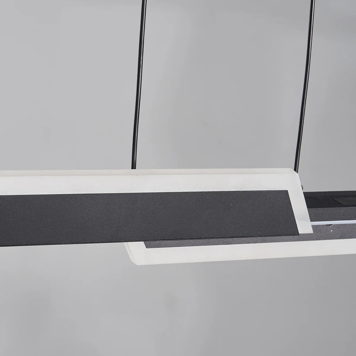 Hanging Long Bar LED Chandelier Black