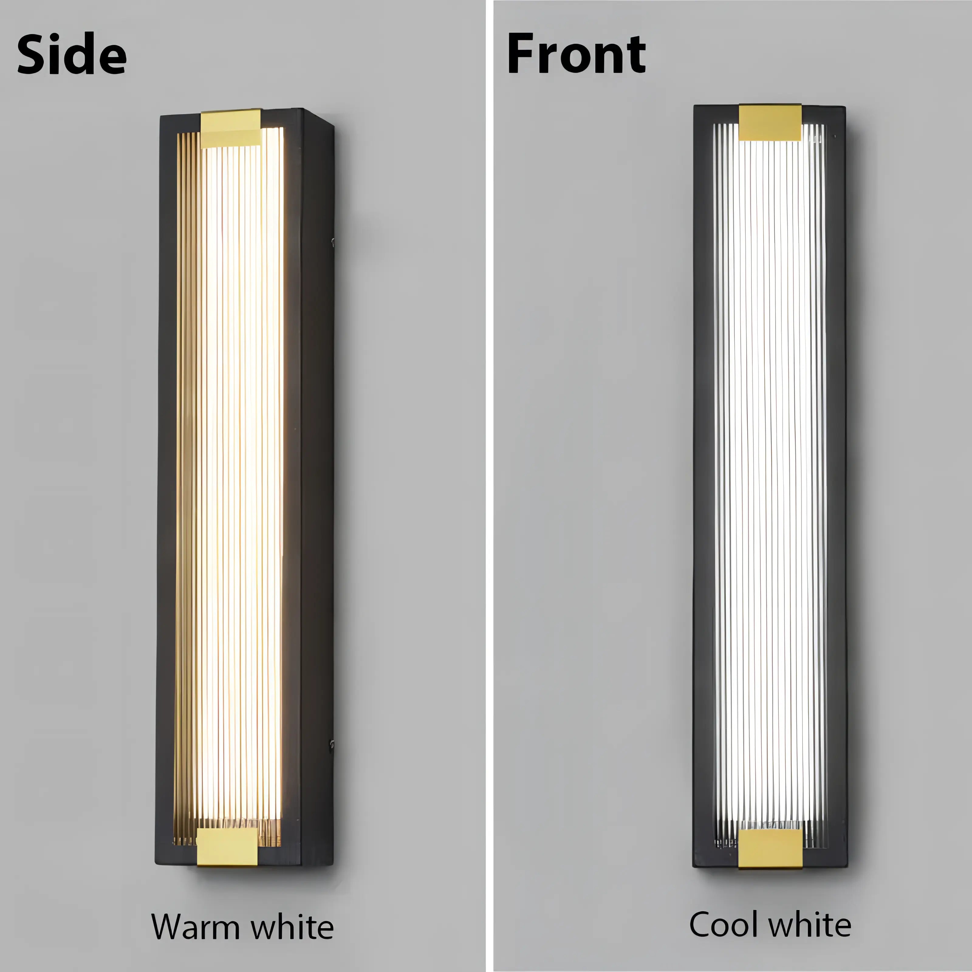 Barrios - Stainless Steel Rectangular Acrylic Outdoor Wall Light