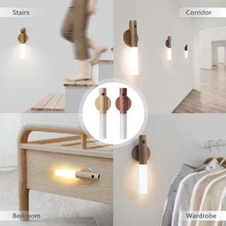 Mylo - Detachable Sensor On/Off Reachable Wood Wall Light