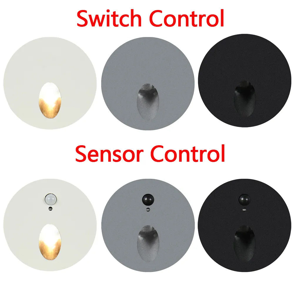 Angelica - Round Motion Sensor Stairway Wall Light