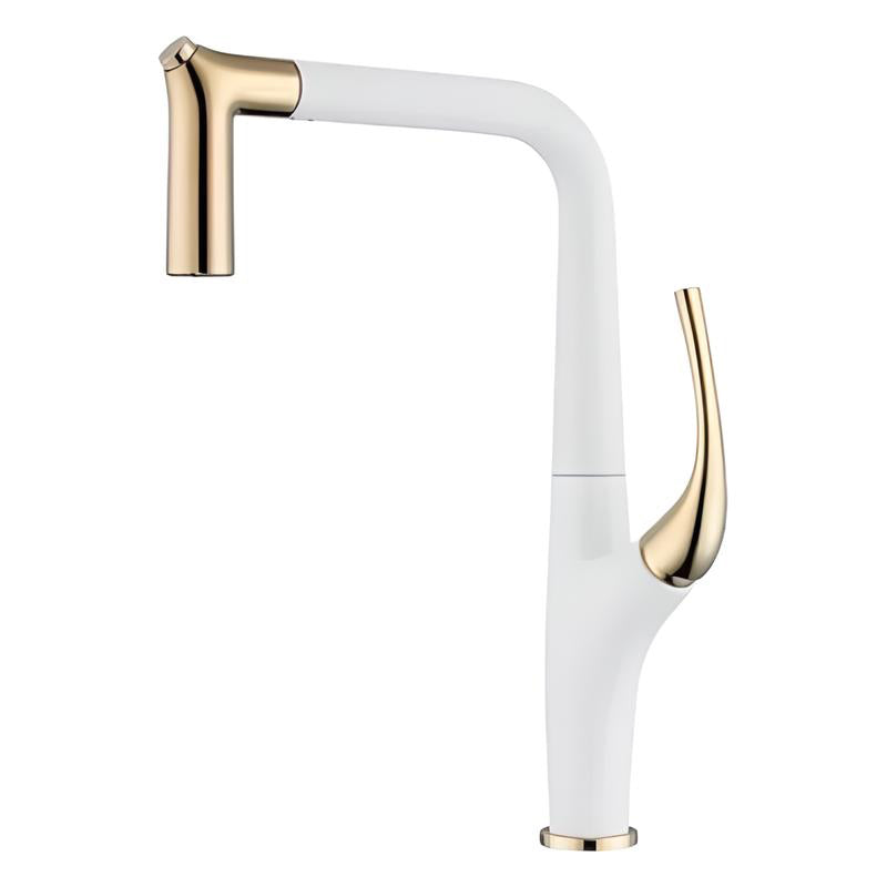 Devonte - Pull Out Modern Crane Single Handle Mixer Kitchen Tap