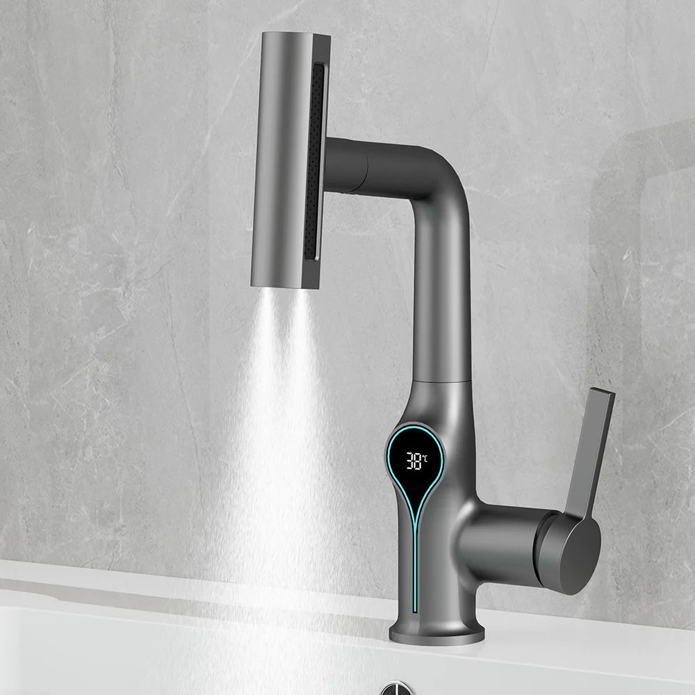 Kameron - Modern Waterfall Spout Tap with Digital Temperature Display