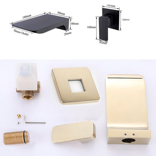 Vance - Modern Waterfall Basin Wall Mounted Mixer Tap
