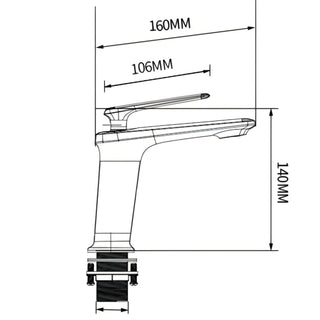 Sariel - Brass Single Lever Hot/Cold Bathroom Sink Tap