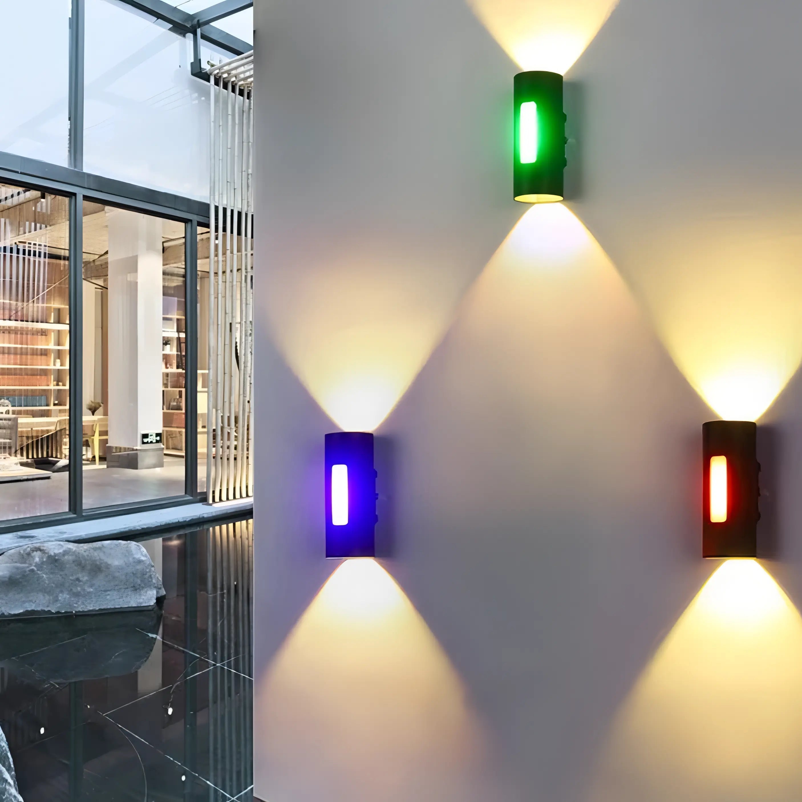 Amina - Modern RGB Outdoor Up/Down Wall Light