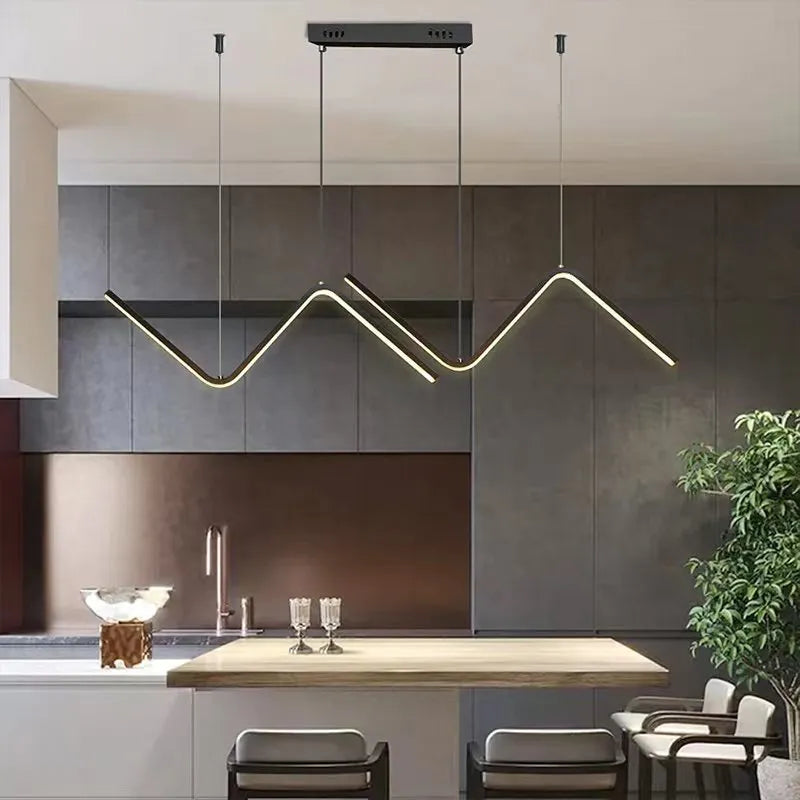 Ethea Angled LED Hanging Smart Ceiling Light Chandelier Abode
