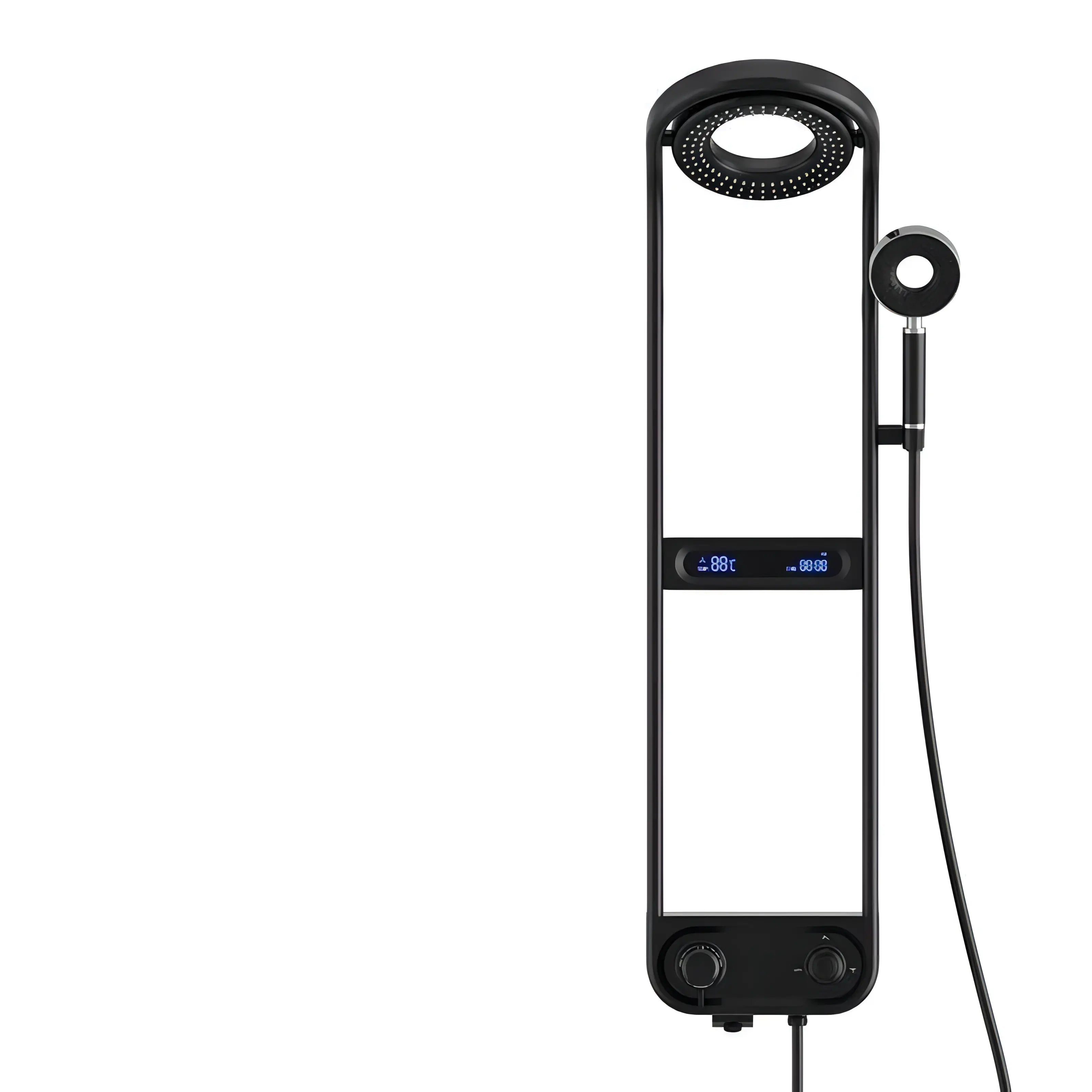 Nava - Round Head Thermostatic Shower Set Mini Handheld Included