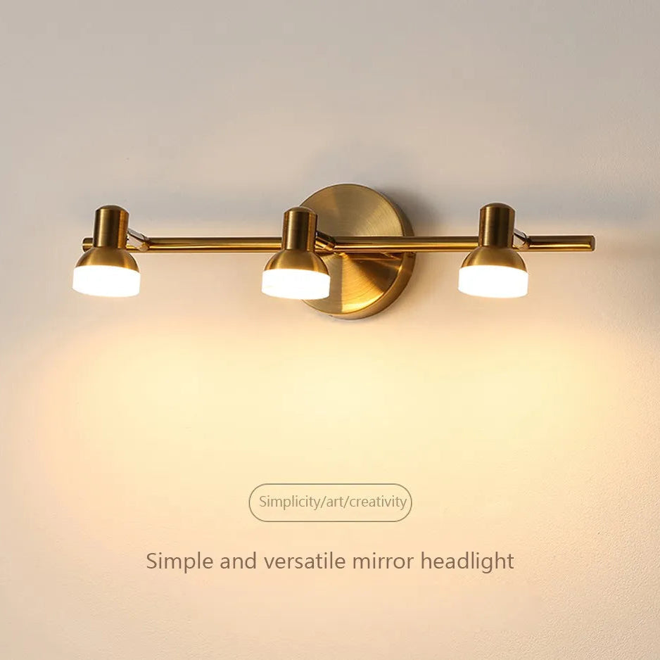 Halley - Modern Brass Adjustable Heads Vanity Light