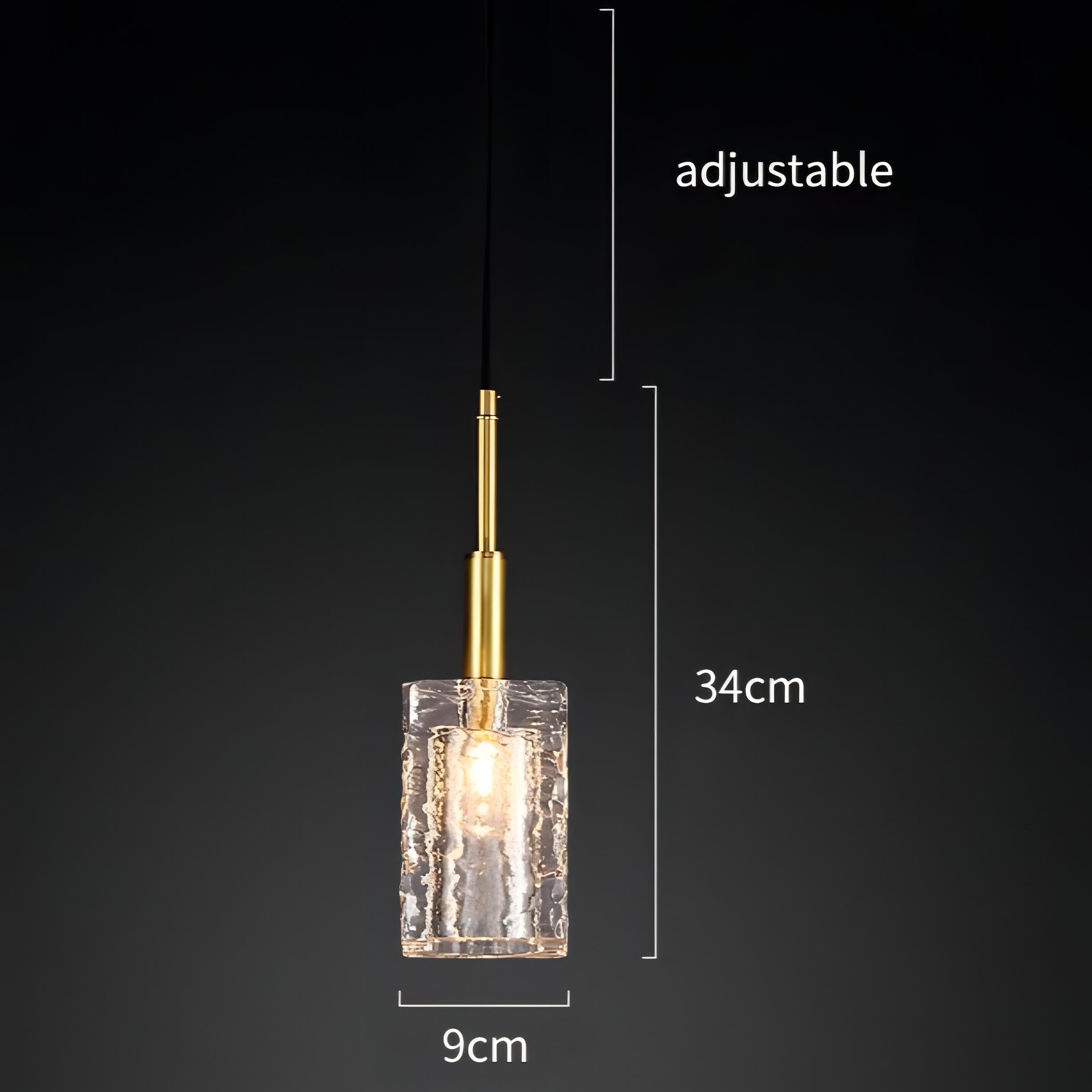 Aarav - Gold Glass Hanging Pendant Ceiling Light