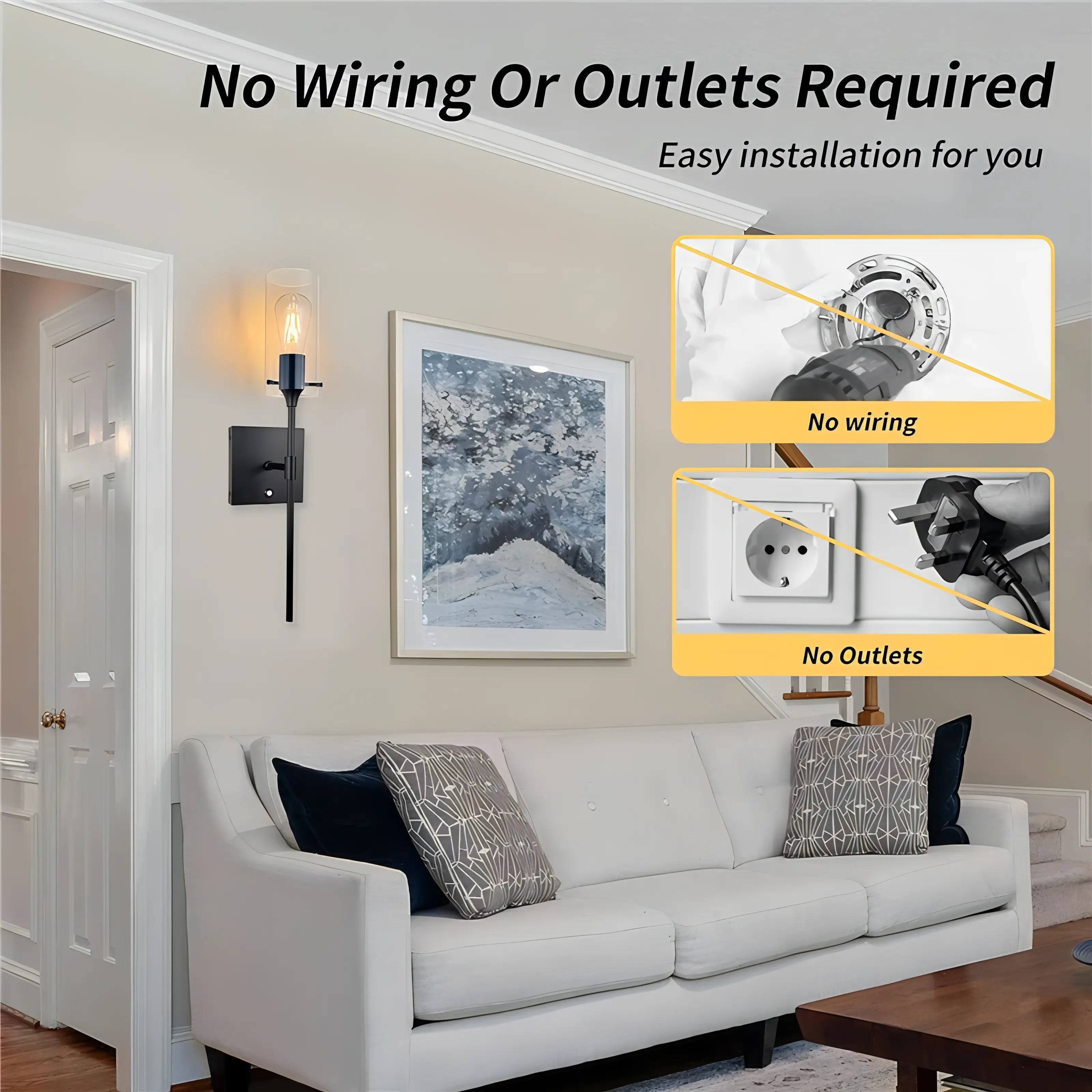 Anoush - Modern Battery Powered LED Wall Light