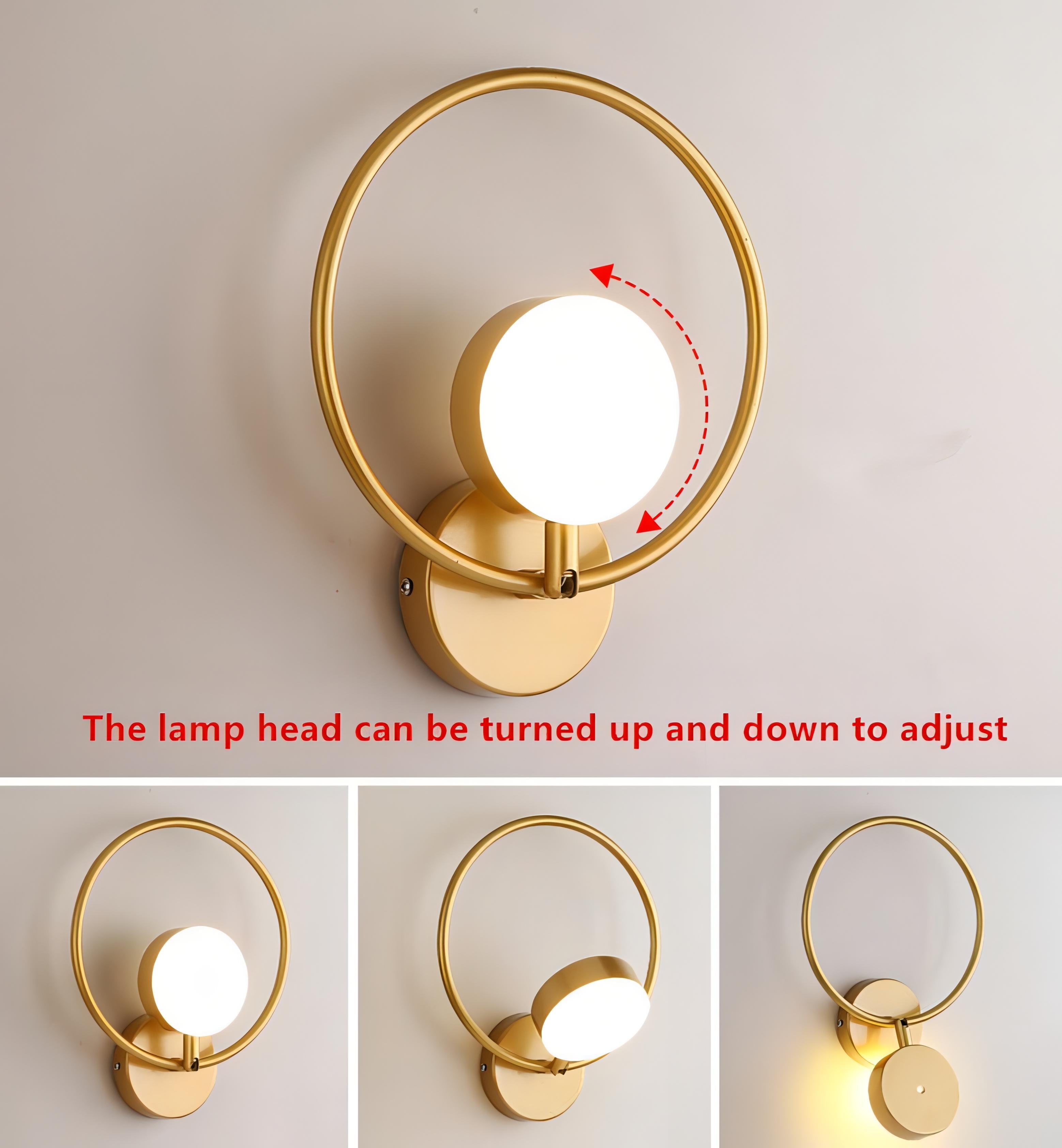 Avyaan - Modern Round Adjustable Bulb Angle Wall Light