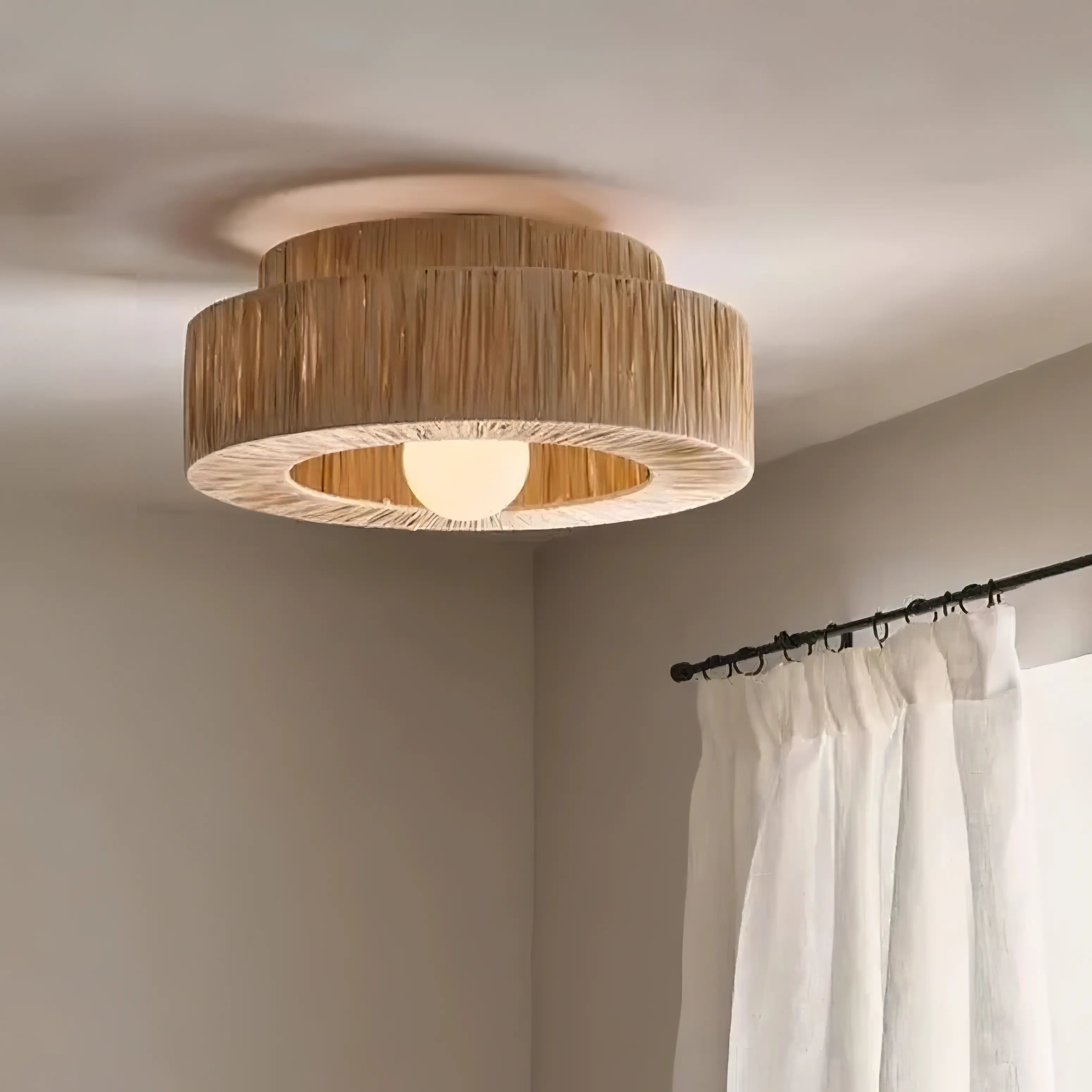 Hiatt - Wicker Rattan Pendant Ceiling Light